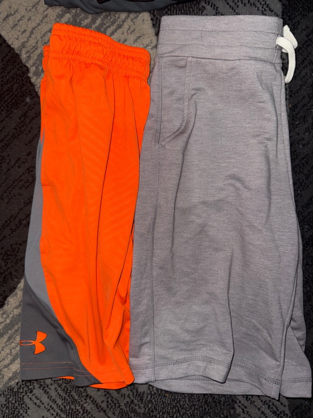 Under Armour Orange and Gray 32 Cool Boys Athletic Shorts Bundle - 10-12